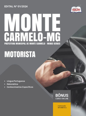 Apostila Prefeitura de Monte Carmelo - MG em PDF - Motorista 2025