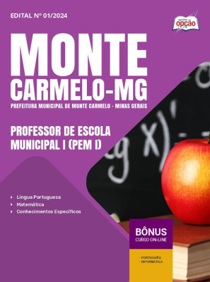 Apostila Prefeitura de Monte Carmelo - MG em PDF - Professor de Escola Municipal I (PEM I ) 2025