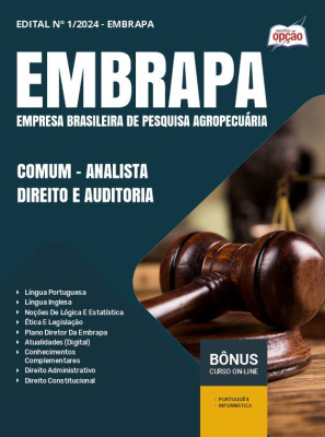 Apostila EMBRAPA em PDF - Comum - Analista - Direito e Auditoria - Área 6 2025