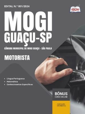 Apostila Câmara de Mogi Guaçu - SP em PDF - Motorista 2025