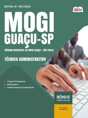 Apostila Câmara de Mogi Guaçu - SP em PDF - Técnico Administrativo 2025
