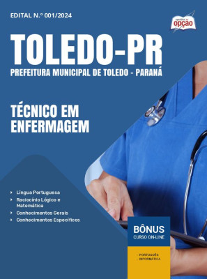 Apostila Prefeitura de Toledo - PR em PDF - Técnico Em Enfermagem 2025