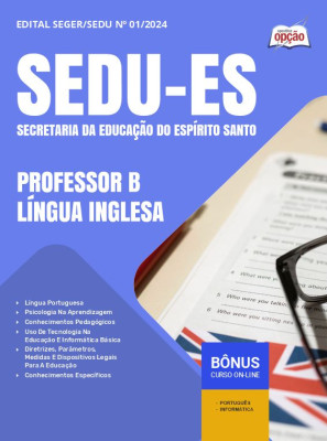 Apostila SEDU-ES em PDF - Professor B - Língua Inglesa 2025