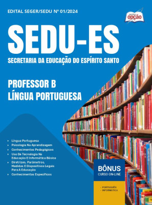 Apostila SEDU-ES em PDF - Professor B - Língua Portuguesa 2025