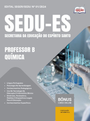 Apostila SEDU-ES em PDF - Professor B - Química 2025