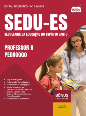 Apostila SEDU-ES em PDF - Professor P - Pedagogo 2025