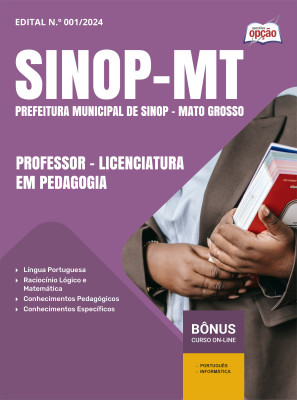 Apostila Prefeitura de Sinop - MT em PDF - Professor - Licenciatura em Pedagogia 2025