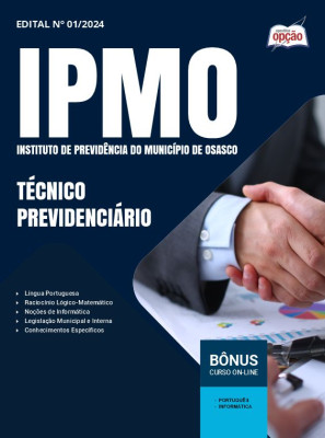 Apostila IPMO - em PDF - Técnico Previdenciário 2025
