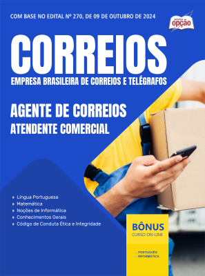 Apostila CORREIOS em PDF - Agente de Correios - Atendente Comercial 2025