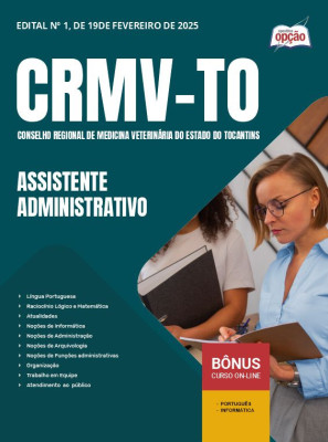 Apostila CRMV-TO em PDF - Assistente Administrativo 2025