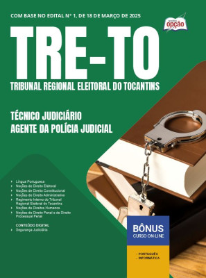 Apostila TRE-TO em PDF - Técnico Judiciário - Agente da Polícia Judicial 2025