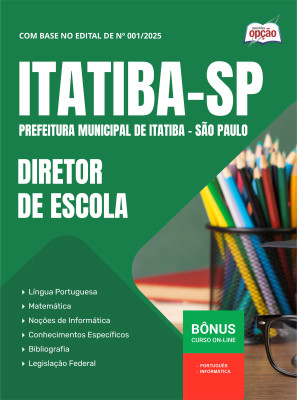 Apostila Prefeitura de Itatiba - SP em PDF - Diretor de Escola