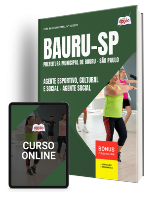 Apostila Prefeitura de Bauru - SP 2025 - Agente Esportivo, Cultural e Social - Agente Social