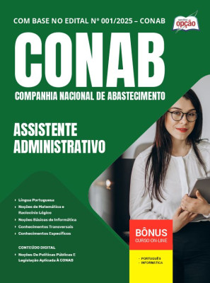 Apostila CONAB em PDF - Assistente Administrativo 2025