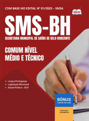Apostila SMS-BH 2025 - Comum Nível Médio e Técnico