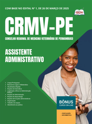 Apostila CRMV-PE em PDF - Assistente Administrativo 2025