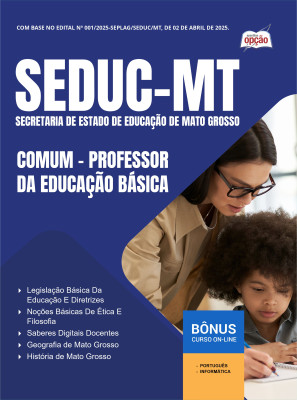 Apostila SEDUC-MT em PDF - Comum - Professor da Educação Básica 2025