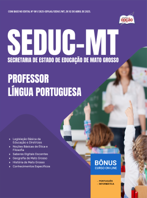 Apostila SEDUC-MT em PDF - Professor - Língua Portuguesa 2025