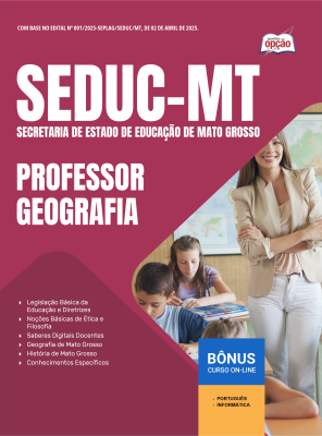 Apostila SEDUC-MT em PDF - Professor - Geografia 2025