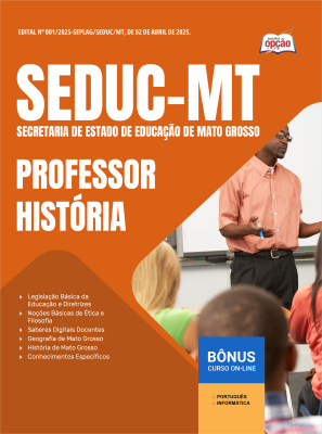 Apostila SEDUC-MT em PDF - Professor - História 2025