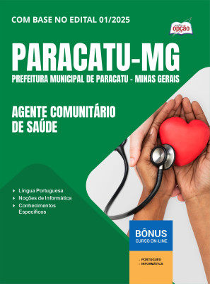 Apostila Prefeitura de Paracatu - MG em PDF - Agente Comunitário de Saúde 2025