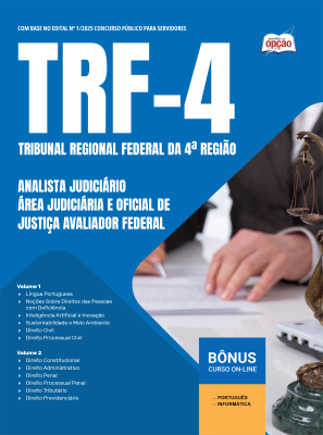 Apostila TRF-4 em PDF - Analista Judiciário - Área Judiciária e Oficial de Justiça Avaliador Federal 2025