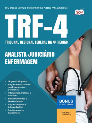 Apostila TRF-4 em PDF - Analista Judiciário - Enfermagem 2025