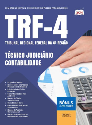 Apostila TRF-4 em PDF - Técnico Judiciário - Contabilidade 2025