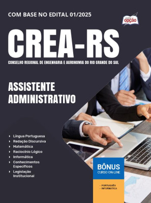 Apostila CREA-RS em PDF - Assistente Administrativo 2025
