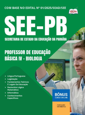 Apostila SEE-PB em PDF - Professor de Educação Básica IV - Biologia 2025