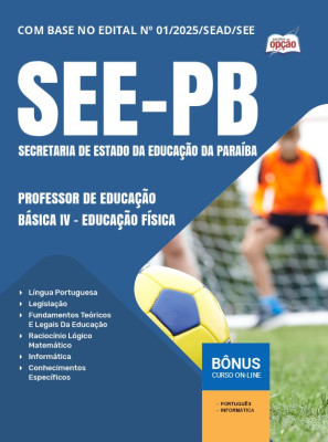 Apostila SEE-PB em PDF - Professor de Educação Básica IV - Educação Física 2025