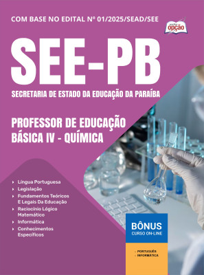 Apostila SEE-PB em PDF - Professor de Educação Básica IV - Química 2025