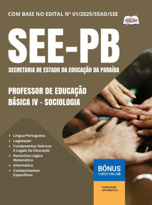 Apostila SEE-PB em PDF - Professor de Educação Básica IV - Sociologia 2025