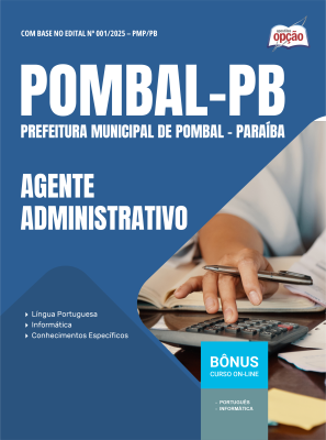 Apostila Prefeitura de Pombal - PB em PDF - Agente Administrativo
