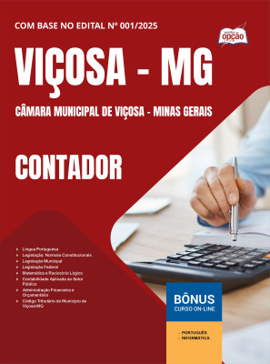 Apostila Câmara de Viçosa - MG em PDF - Contador 2025