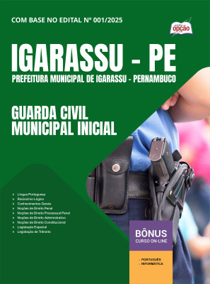 Apostila Prefeitura de Igarassu - PE em PDF - Guarda Civil Municipal Inicial 2025