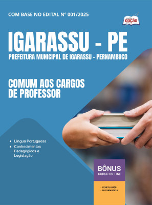Apostila Prefeitura de Igarassu - PE em PDF - Comum aos Cargos de Professor 2025