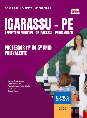 Apostila Prefeitura de Igarassu - PE em PDF - Professor (1º ao 5º Ano) Polivalente 2025