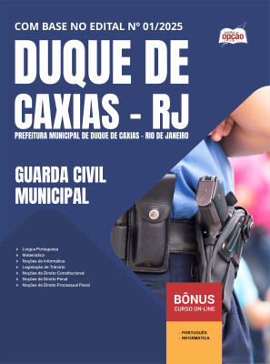 Apostila Prefeitura de Duque de Caxias - RJ em PDF - Guarda Civil Municipal 2025