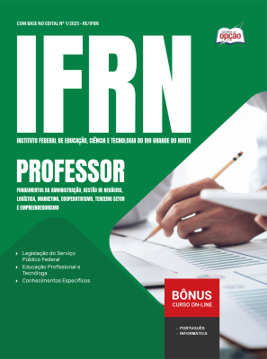 Apostila IFRN em PDF - Professor - Fundamentos da Administração, Gestão de Negócios, Logística, Marketing, Cooperativismo, Terceiro Setor e Empreendedorismo 2025