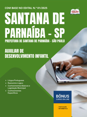 Apostila Prefeitura de Santana de Parnaíba - SP em PDF - Auxiliar de Desenvolvimento Infantil 2025