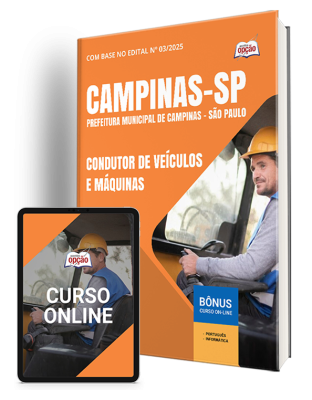Apostila Prefeitura de Campinas - SP 2025 - Condutor de Veículos e Máquinas
