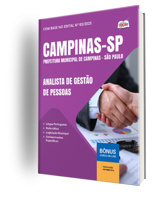 Apostila Prefeitura de Campinas - SP 2025 - Analista de Gestão de Pessoas