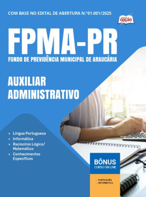 Apostila FPMA-PR 2025 - Auxiliar Administrativo