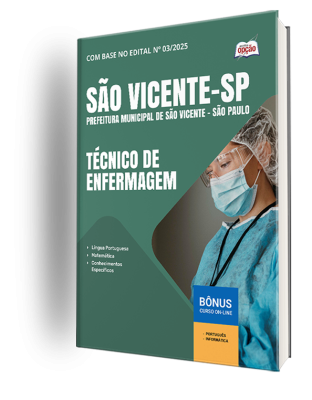Apostila Prefeitura de São Vicente - SP 2025 - Técnico de Enfermagem