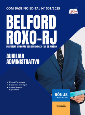 Apostila Prefeitura de Belford Roxo - RJ 2025 - Auxiliar Administrativo