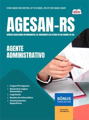 Apostila AGESAN-RS 2025 - Agente Administrativo