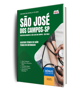 Apostila Prefeitura de São José dos Campos - SP 2025 - Assistente Técnico em Saúde - Técnico em Enfermagem