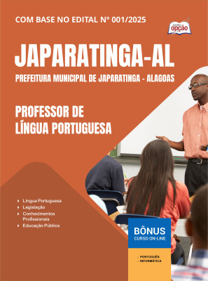 Apostila Prefeitura de Japaratinga - AL 2025 - Professor de Língua Portuguesa