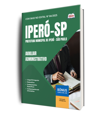 Apostila Prefeitura de Iperó - SP 2025 - Auxiliar Administrativo 
